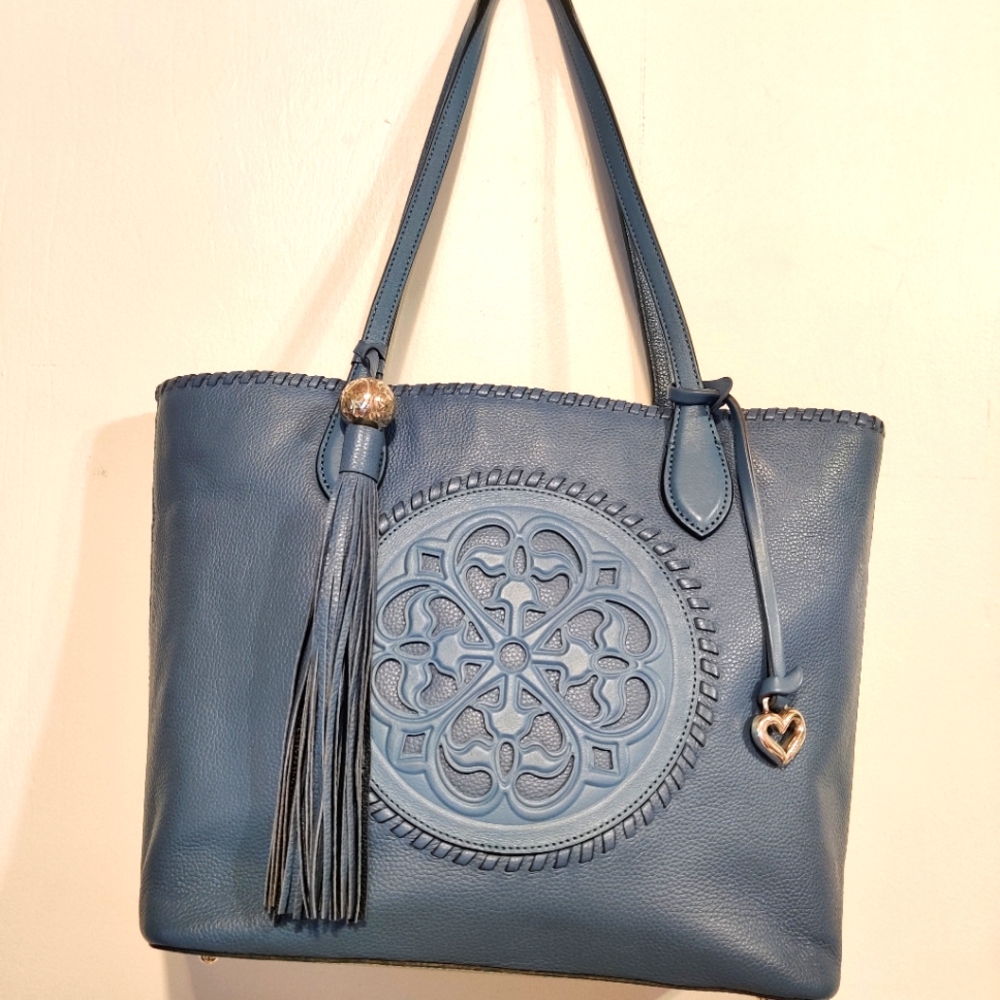 Brighton Ferrara Gabriella Medallion Canyon Blue Tote